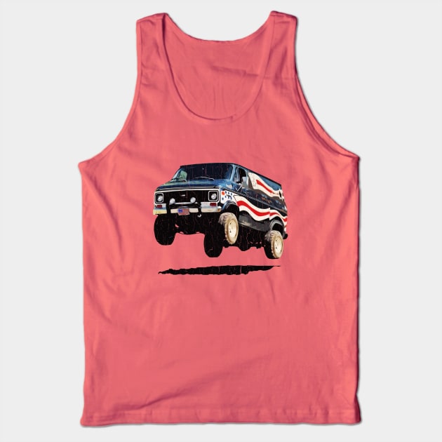 Bad-Ass '70s Van (vintage distressed look) Tank Top by robotface